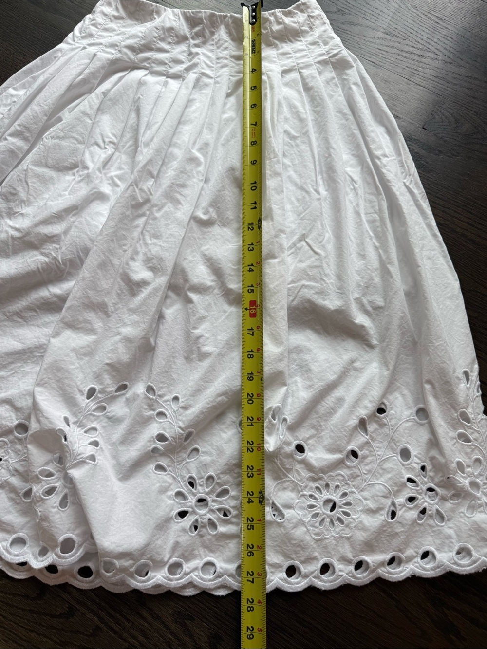 J.crew midi white cotton eyelet skirt 00 - Picture 8 of 8